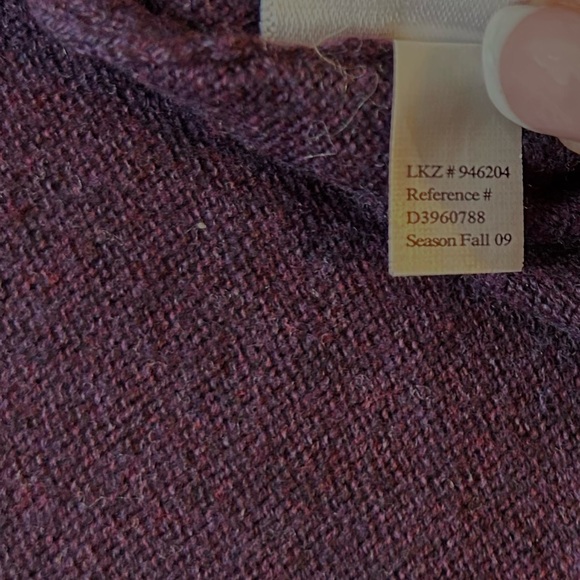 Eddie Bauer Women's Cotton Cashmere Rich Purple Button Up Cardigan XS - Picture 7 of 8